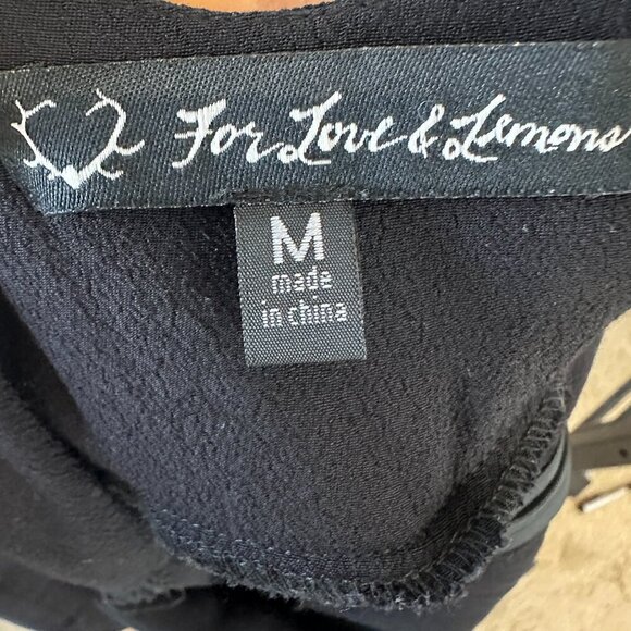 For Love and Lemons Womens Midnight Tide Jumpsuit Romper in Black Size Medium - Picture 7 of 11